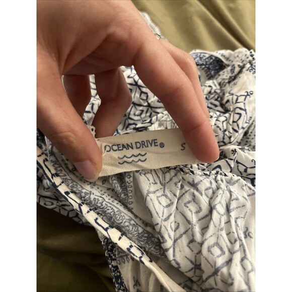 Ocean Drive White and Blue Cover Up Dress - Picture 4 of 4